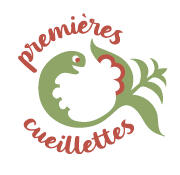 Ouvrages de l'Aventure au coin du bois sur la cuisine des plantes sauvages comestibles, recettes sans gluten logo de la collection Premières cueillettes